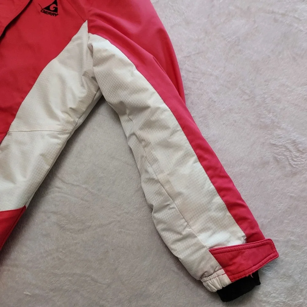 Gerry Girls Pink White Colorblock Hooded Ski Jacket Insulated Winter Coat